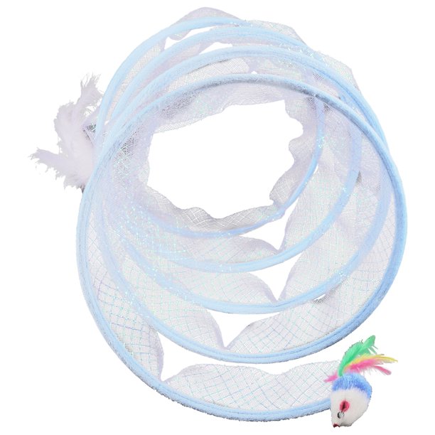 KAKOWELY Túnel plegable para gatos, juguete de canal plegable, túnel para gatos en forma de S, juguete de túnel para gatos de interior