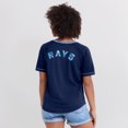 thumbnail image 5 of Women's Fanatics Navy Tampa Bay Rays League Diva Star Raglan V-Neck T-Shirt, 5 of 5