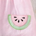 thumbnail image 7 of Fsqjgq Toddler Baby Girls Clothes Fly Sleeve Watermelon Embroidered Tank Top Ruffle Shorts Cute Summer Short Set Girl Cotton Clothing Sets 12M, 7 of 7