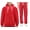 Red, variant on Men's Zip Up Fleece Sports Gym Athletic Jogging Track Sweat Suit 2 Piece Set (White, 4XL)