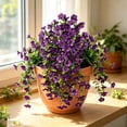 thumbnail image 5 of FastXmas Artificial Hanging Flowers for Outdoors, Hanging Plants Violet Vines UV Resistant for Wall Home Room Garden Wedding Indoor Outdoor Spring Summer Decoration(Purple), 5 of 6