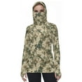 thumbnail image 2 of PiGOGI Women's UPF Sun Protection Hooded Shirt with Face Mask, Long Sleeve Camouflage Top for Hiking Fishing Outdoor Activities Multicolor XL, 2 of 6