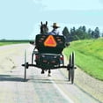 thumbnail image 2 of Sign Triangle Warning Vehicle Slow Moving Safety Reflector Reflectors Car Roadside Triangles Reflective Cart Signs Accessories, 2 of 5