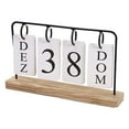 thumbnail image 2 of S SERENABLE Metal Desk Calendar Artwork Desktop Calendar for Office Home Decoration Gift Black, 2 of 5