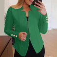 thumbnail image 2 of Zshosam Jackets for Women Casual Fall Winter Long Sleeve with Pockets Solid Color Coat Cold Weather Fashion(Green,XL), 2 of 5