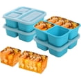 thumbnail image 7 of BPA-Free Silicone Freezer Molds, Leak Proof Stackable,1/2-Cup and 1-Cup Portion Control Soup Cubes Freezer Tray with Lids for Meal Prep, Broth, Stews, Leftovers(Blue 4 Pack), 7 of 7