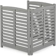 thumbnail image 3 of 3-Panel Outdoor Air Conditioner Fence  3-Section 32" W x 38" H Wooden Privacy Screen for Outside Garden Patio, 3 of 16