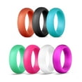 thumbnail image 6 of Janrevotw Colorful Silicone Rings 5.7mm Silicone Rings Yoga Glitter Sports Ring Rings, 6 of 7