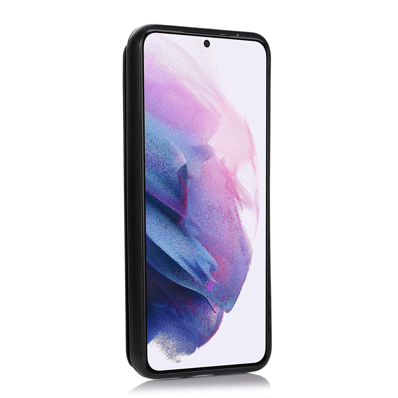 Asuwish Compatible with Samsung Galaxy S22 5G Wallet Phone Case Tempered Glass Screen Protector and Flower PU Leather Credit Card Holder Stand Cell Cover for S 22 22S 4G G5 6.1 inch Women Men Black