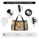 thumbnail image 4 of Fotbe Girl Hugging Dog Flowers Bolsa de Viaje con Estampado, Bolsa de Fin de Semana para Mujer con Compartimento para Zapatos, Bolsa de Gimnasio con Bolsillo Húmedo, 4 of 7