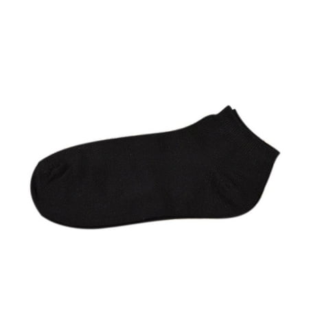 

Linyer 1 Pair Men Socks Breathable Comfortable Casual Leisure Sports Anti- for slip Sock Cotton Blend Solid Color Replacement Black