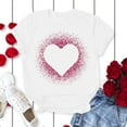 thumbnail image 2 of CHUANK Économies Vêtements Blouse Mignonne pour Femmes T-Shirts Graphiques Cœur d'Été à Manches Courtes Loisirs Col Rond pour Adolescentes Vert Armée, 2 of 5