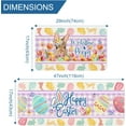 thumbnail image 2 of Easter Kitchen Mat, Happy Easter Kitchen Rugs, Easter Bunny Eggs Tulips Kitchen Mats for floor Non Slip Set of 2 Piece Holiday Spring Gifts for Home Office Laundry Decorations, 17x29+17x47 Inch, 2 of 6