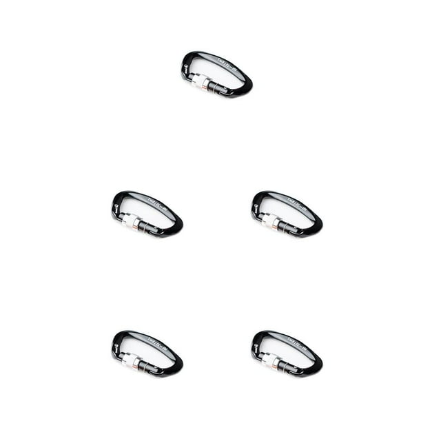Mosquetón Seguro Yuarrent Accesorio De Escalada Resistente Negro+Plata 5piezas
