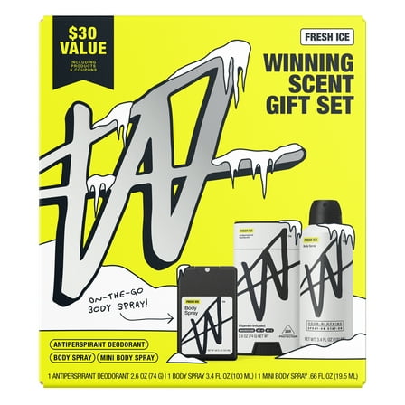 Winning Holiday Bundle - Fresh Ice Scent, Antiperspirant, Body Spray, Mini Body Spray