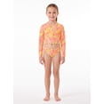 thumbnail image 2 of Ocean Gear Girls Two Piece Long Sleeve Crop Tankini Swim Set, Sizes 4-18, 2 of 4