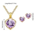 thumbnail image 3 of Jewelry VerPetridure Crystal Pendant Necklace Earrings Jewelry Combination Ladies Jewel, 3 of 3