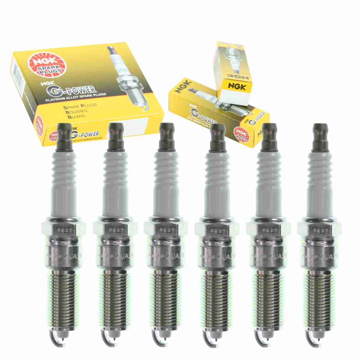 pc NGK G-Power Spark Plugs compatible with Jeep Wrangler 3.8L V6 2007-2011 