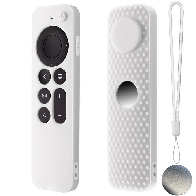 Para Apple TV 4K Stick Remote Funda de silicona Funda protectora Piel con cordón