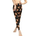 thumbnail image 2 of DISNIMO Sloth Printed Women Yoga Pants Long, Athletic High Waisted Yoga Pants Tummy Control Soft Workout Leggings for Yoga Gym Sport, Black and Brown, XL, 2 of 6