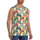 thumbnail image 2 of Fotbe Retro With Joysticks Men's Camiseta sin Mangas Estampada para Hombres, Playera Casual para Gimnasio, Entrenamiento, Playa-Medium, 2 of 7