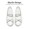 thumbnail image 4 of Zapatos de Niña Dream Pairs Bailarinas Blancas Slip-On, 4 of 5