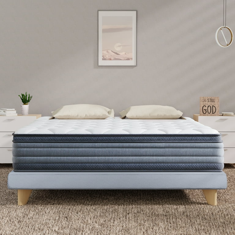Queen Mattress 12 Soft Innerspring Mattress Hybrid Pocket Spring Bed in a Box