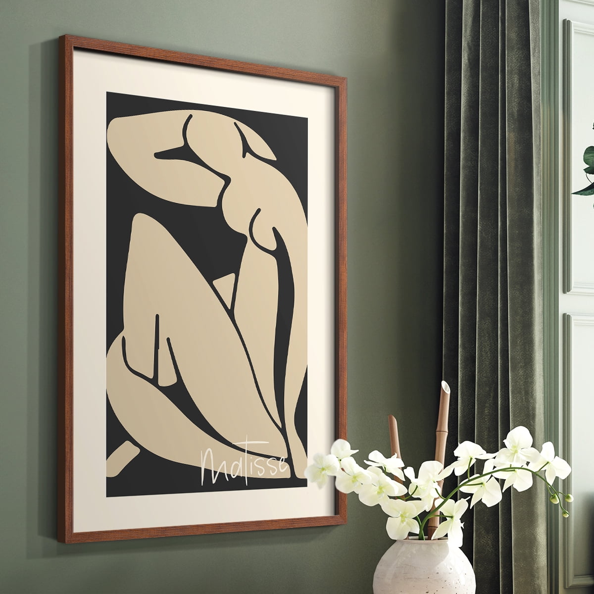 Matisse CCCVI in Brown Solid Wood 8 x 10 Framed Print