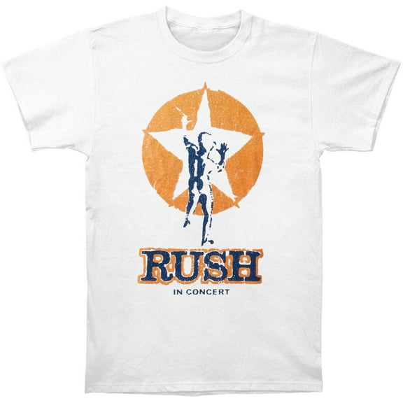 Rush Men's Tour of UK 1978 Slim Fit T-Shirt White X-Large | Officially Licensed Merchandise