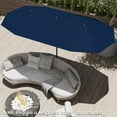thumbnail image 2 of ZOPan 13 FT Large Patio Umbrella, Outdoor Double-Sided Table Market Umbrella w/Crank Handle, 12 Heavy-Duty Ribs, Sun-Protective Rectangular Twin Parasol for Garden Deck Lawn Poolside (Navy), 2 of 11