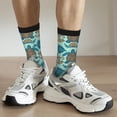 thumbnail image 5 of Goofa Turtles And Seahorses Printed Men's Crew Socks, Soft Durable Breathable Moisture-Wicking with Odor Control Cotton socks, 5 of 9