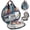 Blue, variant on Embroidery Bag Sturdy Oxford Cloth Cross Stitch Bag with Multiple Pockets and Handle Double Layer Round Embroidery Project Bag for Embroidery Hoops Floss Threads