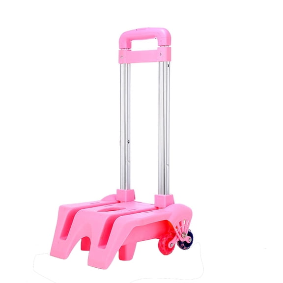 Foldable Pulling Rod Cart Aluminum Alloy Children Luggage Bag Roll Cart Adjustable Go Shopping Camping Hiking Portable