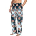 thumbnail image 6 of Rocae Popcorn On Blue Lines Mens Pajama Pants Pj Pants Mens Lounge Pants-X-Large, 6 of 6