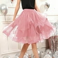 thumbnail image 4 of DuoJiaJ Tutu Skirts for Women A-Line Layered Knee Length Skirt Ballet Dancing Skirt Prom Party Skirts,Pink XL, 4 of 5