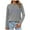 Gray, variant on Womens Casual Long Sleeve Graphic Tee Shirts Crew Neck Sweatshirts Pullover Tops For Women Black S