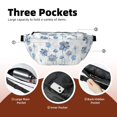 thumbnail image 4 of Naloa Pale Blue Lotus Flowers Print Running Belts for Men Women,Running Fanny Pack with 2-Zipper Pockets,Waterproof Waist Pack for Travel Hiking Running Outdoor Sports, 4 of 8