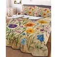 thumbnail image 3 of Quilts Queen Size, Vintage Spring Floral Soft Comforter Bedding Set for Bed, Summer Botanical Pastoral Flowers Lightweight Quilted Bedspread with Pillow Cover(2 Pieces) for All Season, 90x96 Inch, 3 of 6