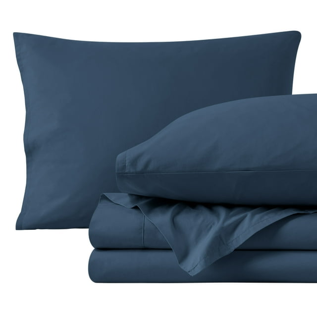 Bare Home Organic Percale Sheet Set - 300 Thread Count - 100% Organic Cotton - California King, Bering Sea