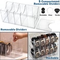 thumbnail image 7 of 2 Pack Clear Stackable Belt Organizer – 5 Compartments with Removable Dividers – Multi-Purpose Display Bins with Inserts for Closet Drawer, 7 of 7