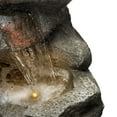 thumbnail image 6 of Alpine Corporation WIN1184 40" Outdoor Floor 3-Tiered Rock Waterfall Fountain with LED Lights, Natural Stone Look – Cascading Water Feature for Gardens, Patios, Yards, and Outdoor Décor, Gray, 6 of 6