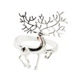 thumbnail image 1 of Anillo de servilleta con patrón de ciervos de Navidad, círculo de servilleta central de boda de aleación resistente para barra, 1 of 5