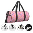 thumbnail image 3 of Xecao Pink Donut Print Travel Duffle Bag, Bag Carry On Tote Bags for Women, Travel Sport Gym Bag for Men, Hospital Bag for Labor and Delivery, 3 of 6