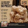 thumbnail image 2 of FlameFox Fire Starters 50 pcs – Natural Wood Wool Tumbleweed Fire Starter – Odorless Long Burning and Eco Friendly Firestarters – for Fireplace, Campfire, Grill, BBQ, Charcoal, Wood Stove & Fire Pit, 2 of 4