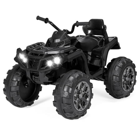 Best Choice Products 12V Kids Battery Powered Electric Rugged 4-Wheeler ATV Quad Ride-On Car Vehicle Toy w/ 3.7mph Max Speed, Reverse Function, Treaded Tires, LED Headlights, AUX Jack, Radio - (Best Way To Charge Car Battery After Jump Start)