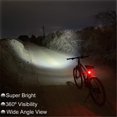 thumbnail image 2 of USB Rechargeable Bicycle Light Set, Super Bright 2 LED 1200 Lumen Bike Front Light and Tail Light Set, 5200mAh Power Bank, IPX5 Waterproof Headlight for Night Riding, Cycling, 2 of 7