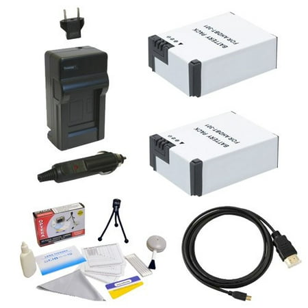GoPro HD Hero3 3+ Accessory Kit with (2x) Extended Batteries, AC/DC Battery Charger, HDMI to Micro HDMI Cable and Cleaning