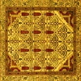 thumbnail image 1 of Ahgly Company Indoor Square Abstract Yellow Modern Area Rugs, 4' Square, 1 of 4
