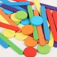 thumbnail image 4 of Montessori Early Education Magic Wand Creative Puzzle - Geometric Building Set with Colorful Wooden Sticks & Circles - Logic & Focus Training Game for Ages 3-6, 4 of 5