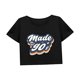 thumbnail image 4 of Camiseta corta suelta para mujer, ropa sencilla de verano, camiseta recortada para ir de compras y desplazamientos SG, 4 of 7
